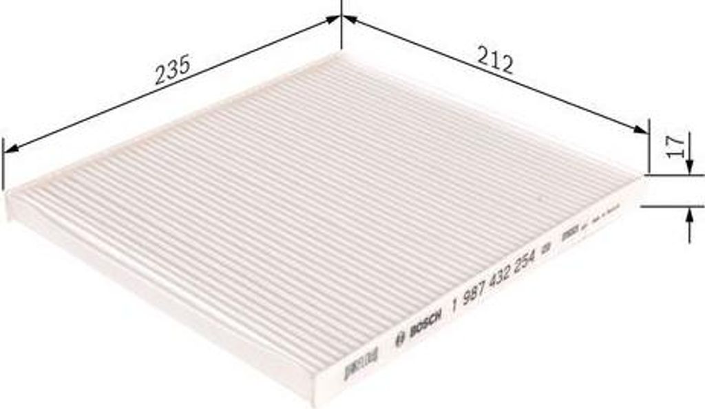 BOSCH 1 987 432 254 Innenraumluftfilter OE 971332F000 kompatibel mit Sorento, Cerato, Carnival