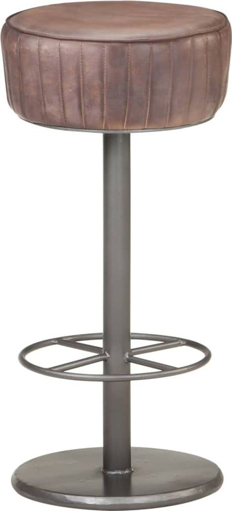 Barhocker Braun Echtleder