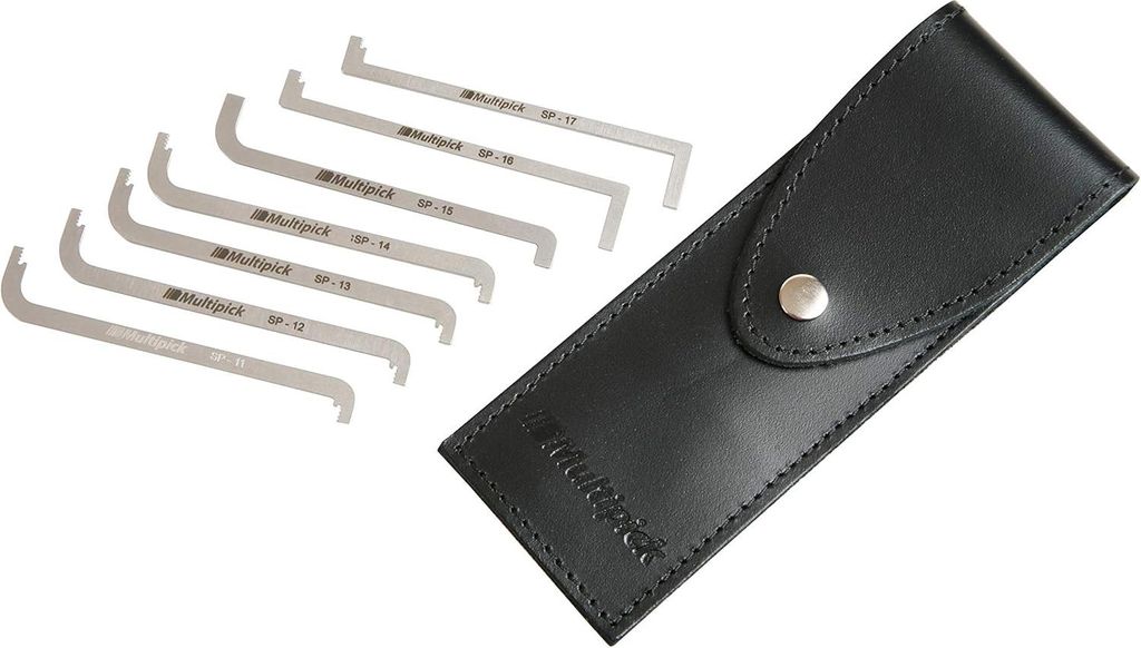 Spannungswerkzeugset Nr. 2-7 Teile Lock Picking TOK Spannstangen in echtem Lederetui - Original Elite Spannschlüssel mit zusätzlichem Werkzeug
