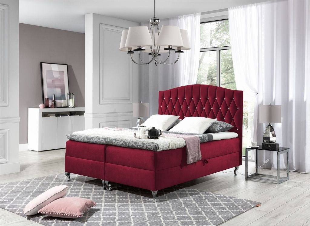 Boxspringbett Schlafzimmerbett DEVRAN 180x200cm in div. Farbvarianten