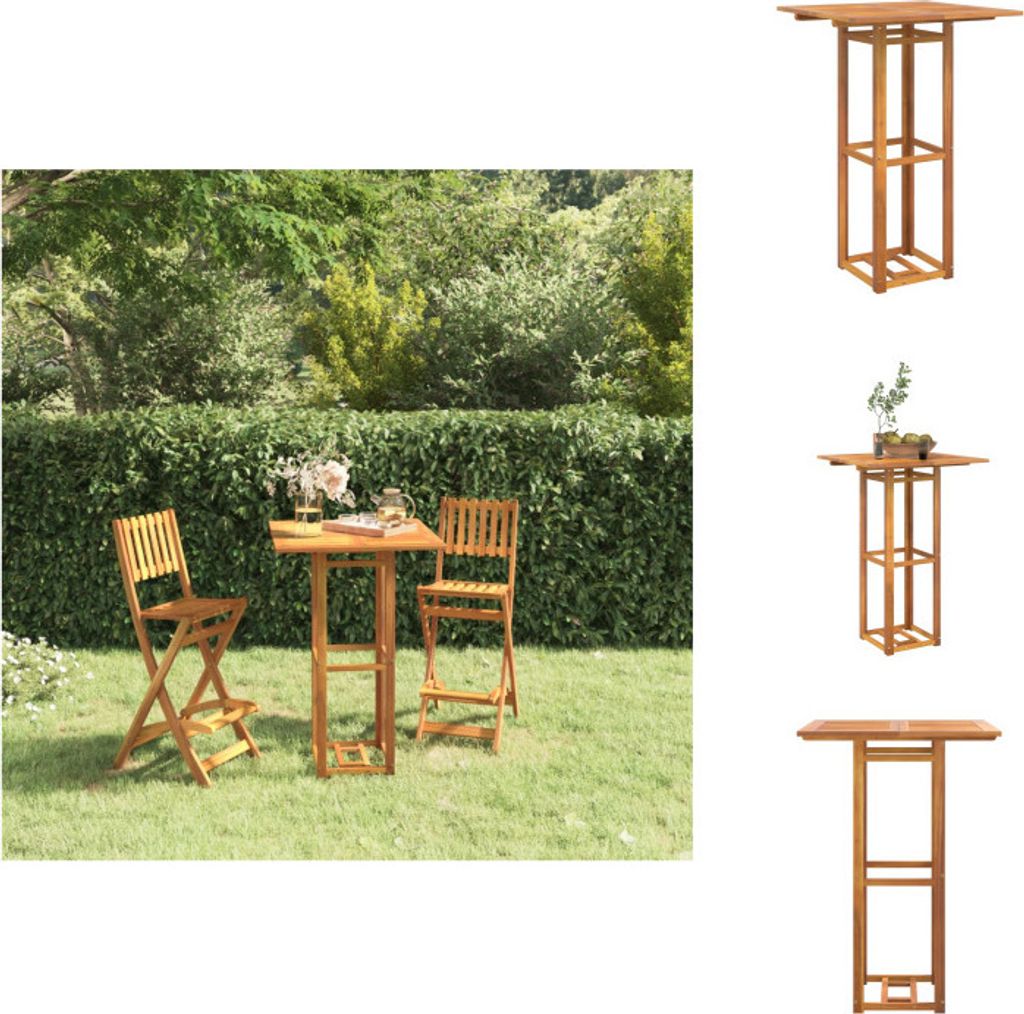 vidaXL Bistrotisch 75x75x110 cm Massivholz Akazie - Gartentische