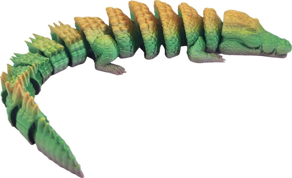 3D-gedrucktes Krokodilspielzeug, bewegliches Krokodil-Ornament mit beweglichen Gelenken, zur Linderung von Angstzuständen, Krokodilspielzeug mit z...