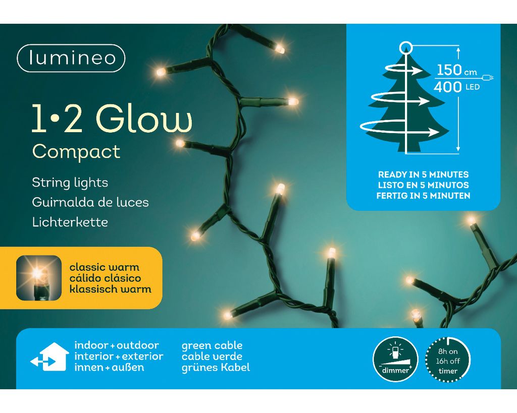 Kaemingk Lumineo Lichterkette Compact 1-2-glow 400 LED Produktbild 