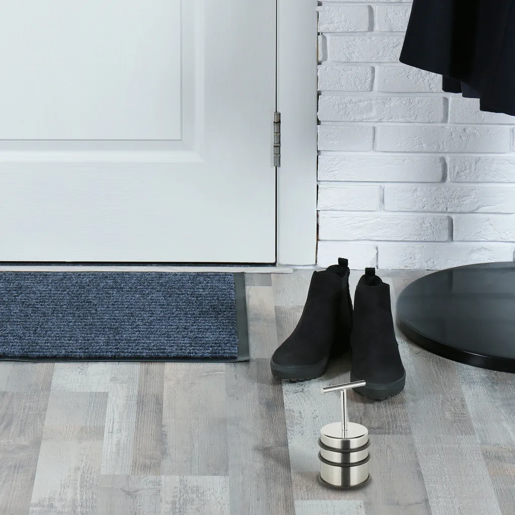 Relaxdays Feraporta in Acciaio Inox, Set da 4, H x D