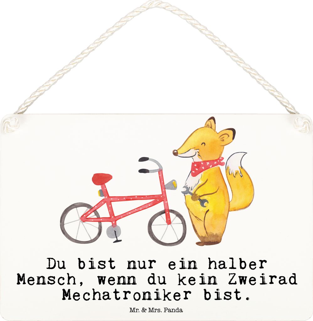 Mr. & Mrs. Panda holzbild Zweirad Mechatroniker Herz DIN A6 - Weiß - Geschenk, Schild, Holzschild, Türschild, wandtafel, Wandbild Holz