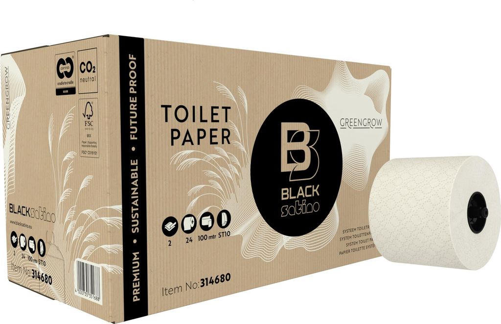 BlackSatino Papier hygiénique GreenGrow 314680 2lg 100m Image du produit 