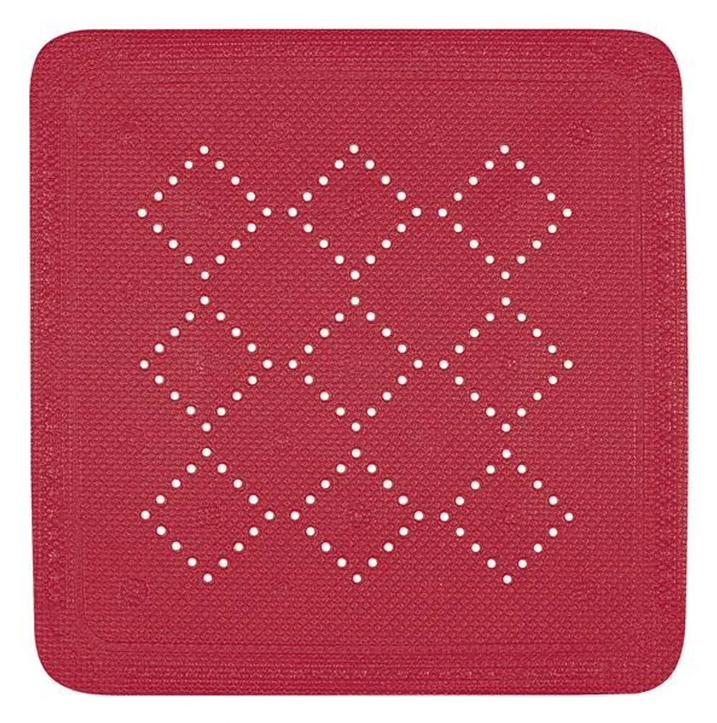 Tappeto Doccia Spirella Alaska Rosso 55x55 - Sicurezza Antiscivolo