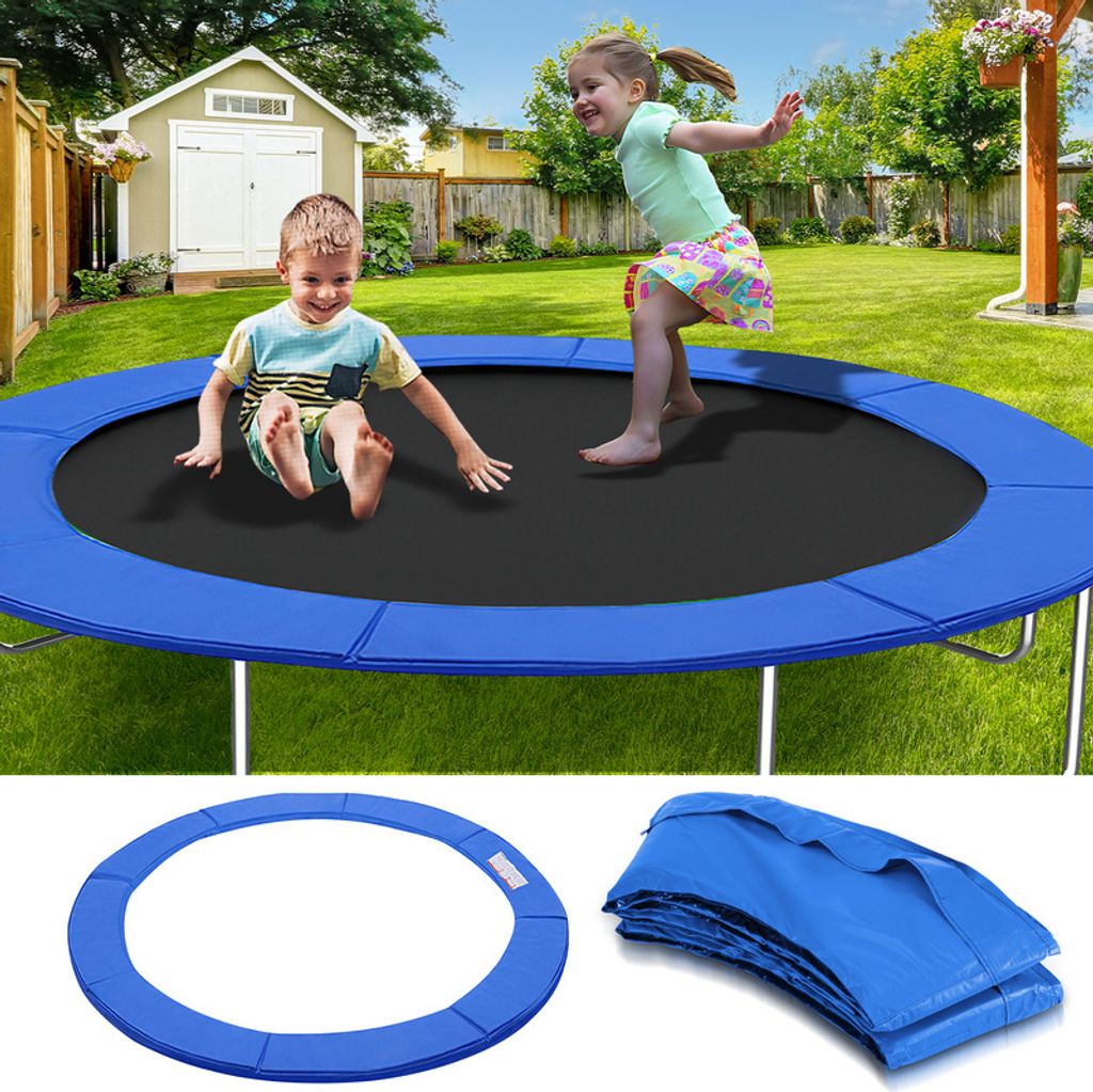 Clanmacy Trampolin Randabdeckung, Randschutz, Trampolinzubehör, Federabdeckung für Trampolin 244 cm Blau