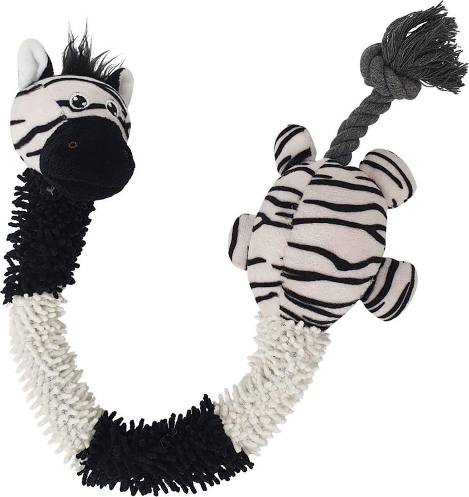 Nobby Hundespielzeug Zebra mit innen liegendem Seil