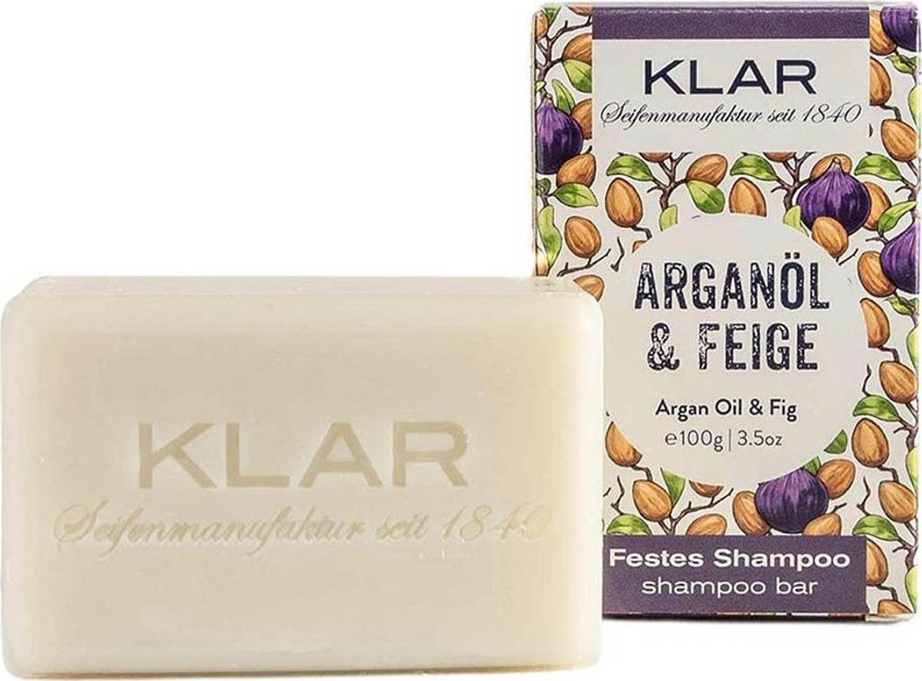 Klar Seifen festes Shampoo Arganöl & Feige 100g (für Obrázok produktu 