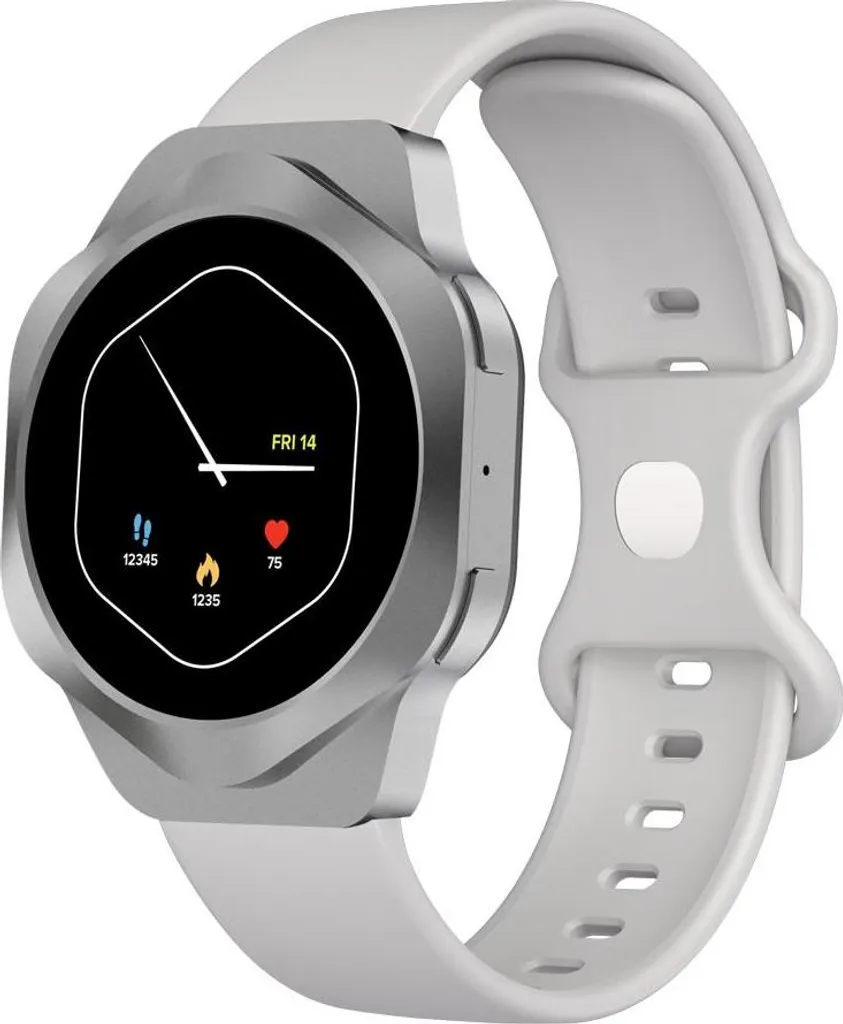 Ne manquez plus d'appels avec la Montre Connectée Canyon Hexagon 88 Silver
