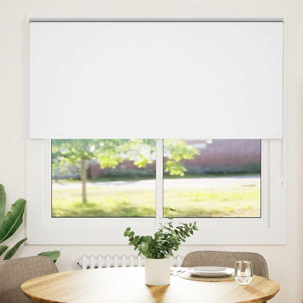 vidaXL Verdunkelungsrollo Weiß 160x150cm Stoffbreite 156,6cm Polyester