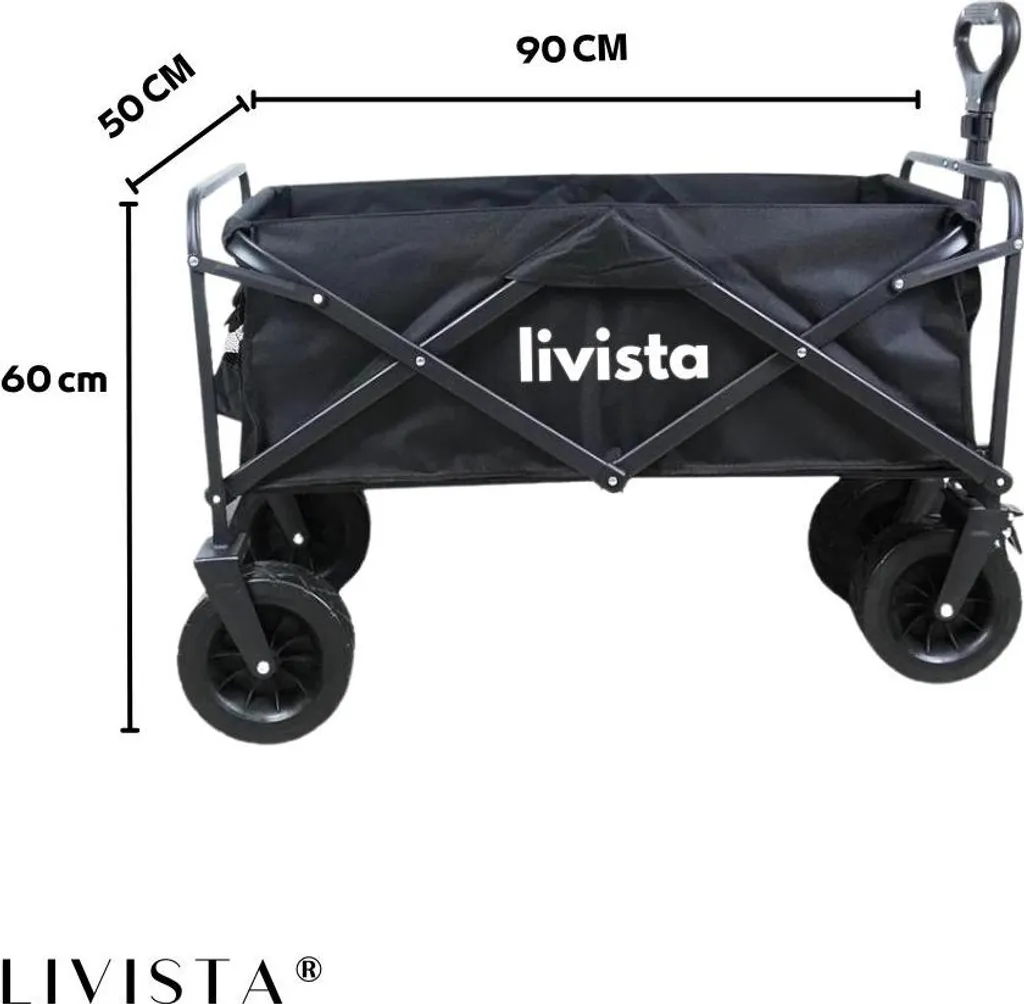 Brouette Renforcée 150 kg Livista - Roues Tout-Terrain et Cuve 180L