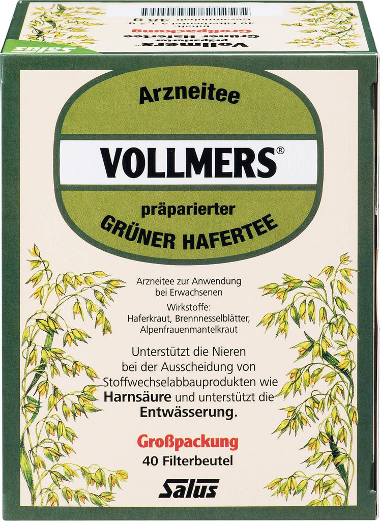 Salus VOLLMERS Grüner Hafertee Filterbeutel, 40 St. Produktbild 