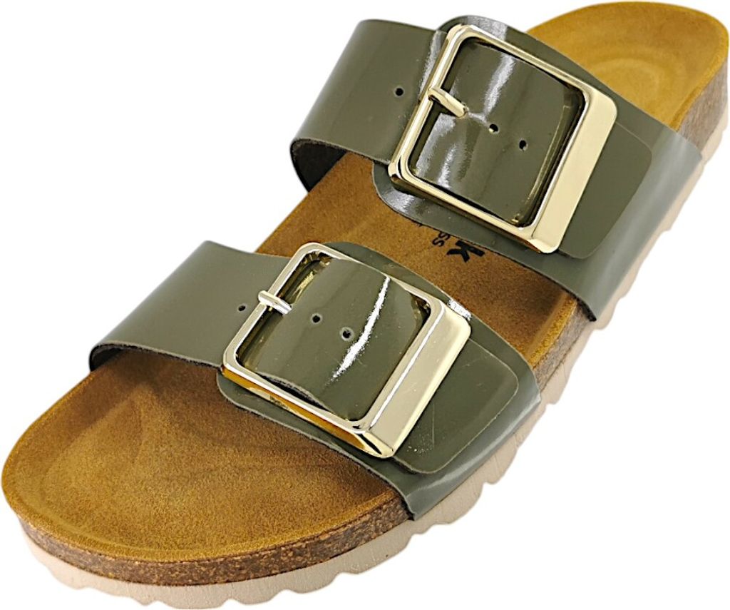 Dr. Stark Damenschuhe Pantoletten Fußbett Pantolette Grün Freizeit, Schuhgröße:41 EU