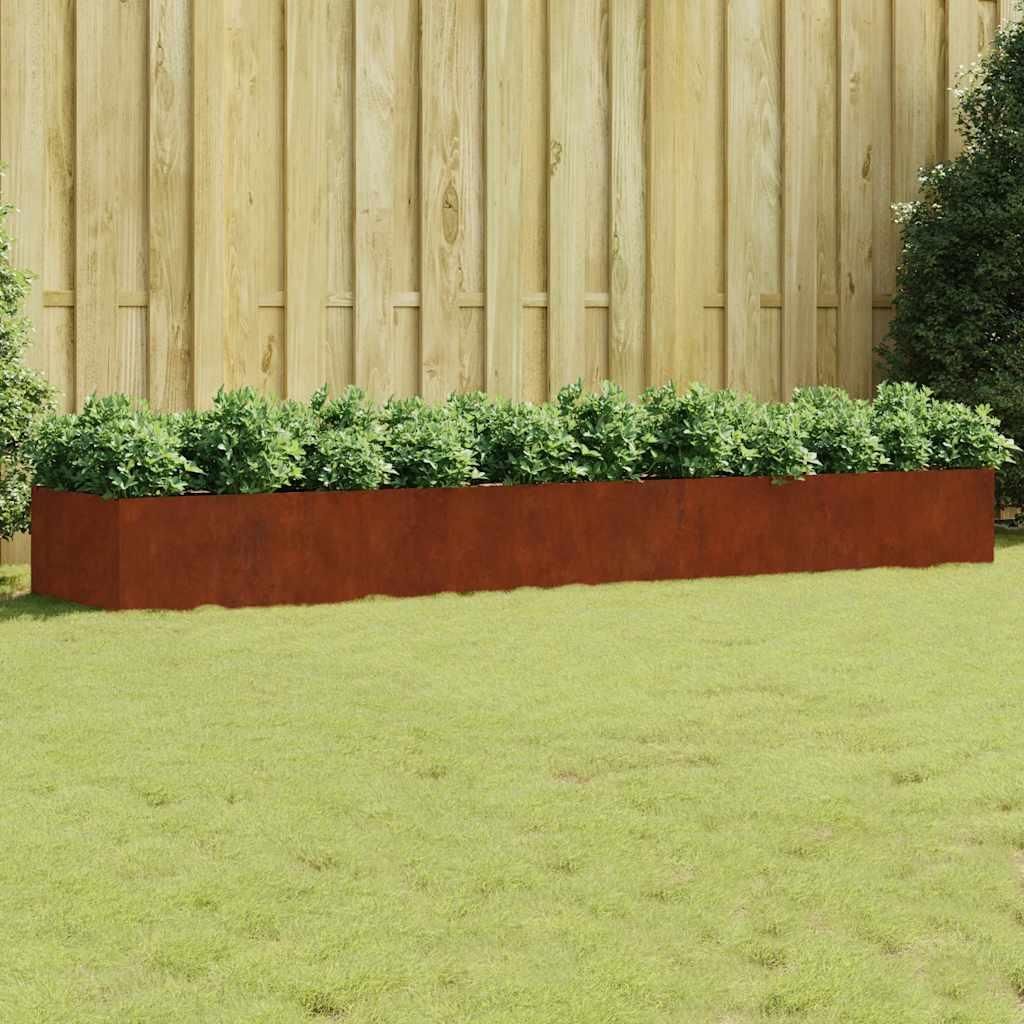 vyvýšená posteľ vidaXL 360x80x40 cm z cortenovej ocele Obrázok produktu 