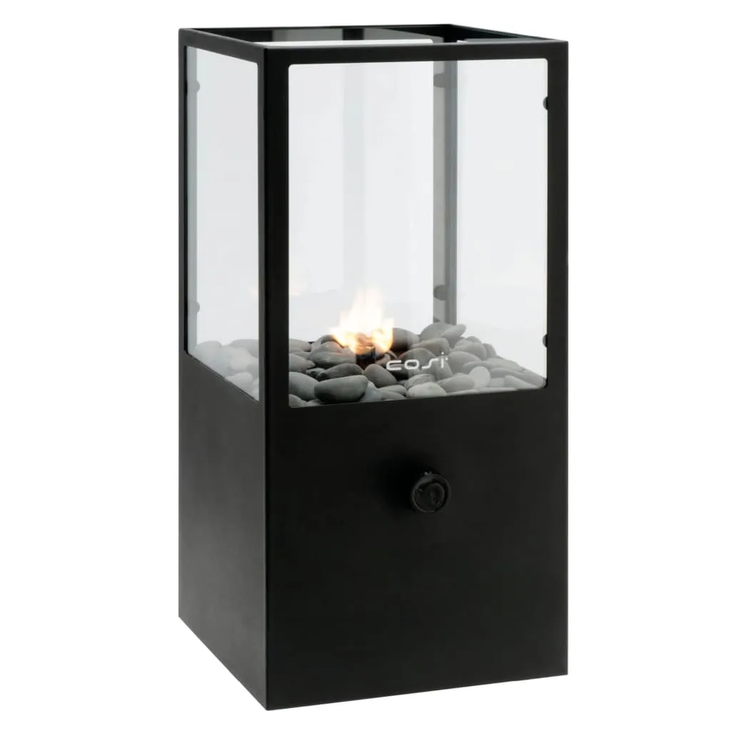Caminetto Cosidome H, 18x18x45cm Lanterna a gas con vetro