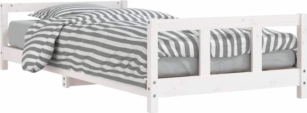 vidaXL Dětská postýlka bílá 90x200 cm Masivní borovicové Obrázek produktu 