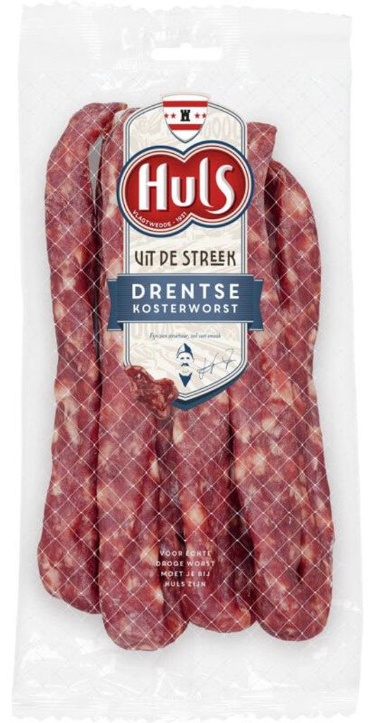 Huls Drentse Kosterworst 400 g – tradičná holandská syrová Obrázok produktu 