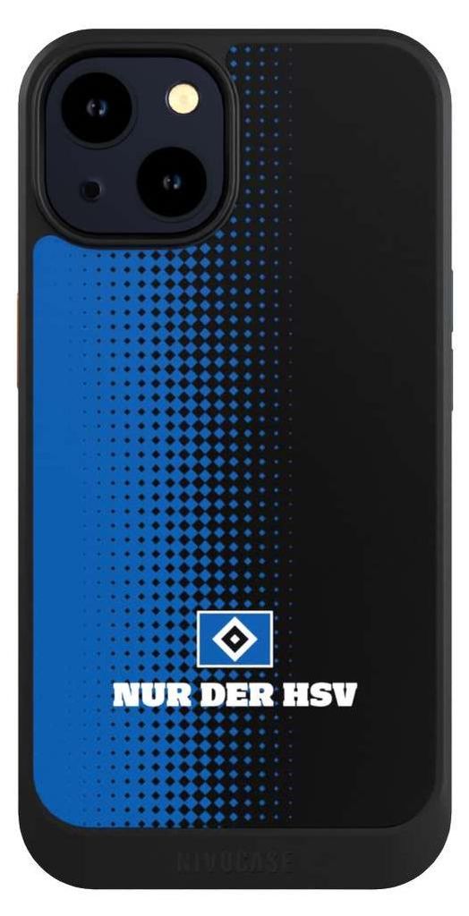 NIVOCASE Hülle für Apple iPhone 14 Handyhülle NIVOcore Case Schwarz HSV Logo Offizielles Lizenzprodukt