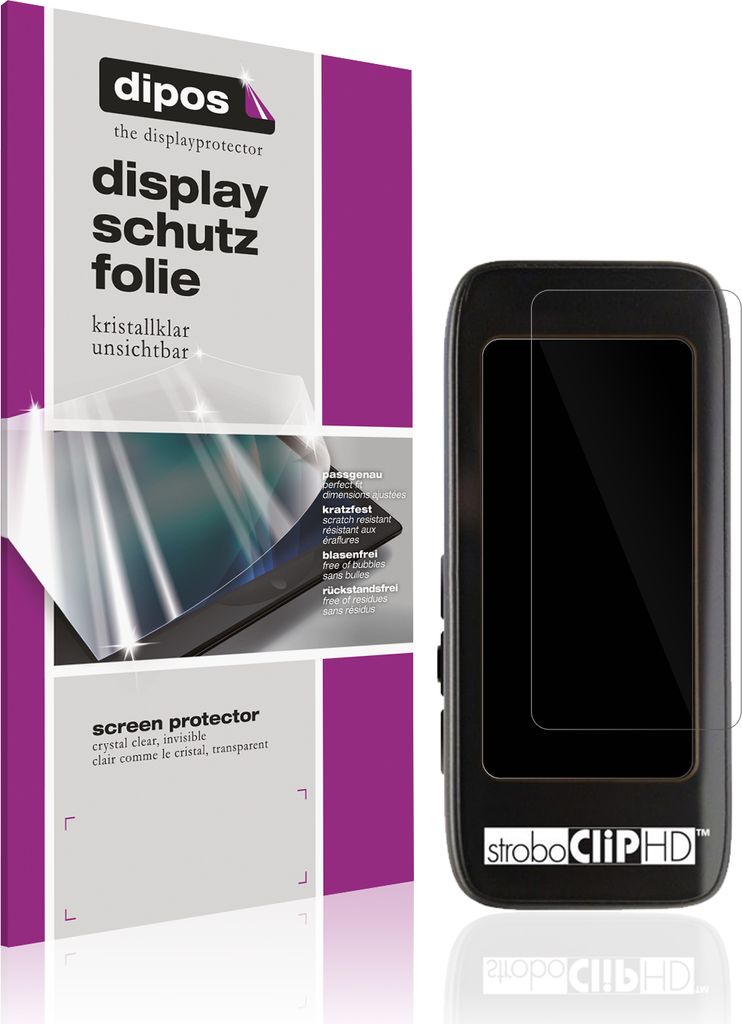 2x Schutzfolie für Peterson StroboClip HD klar Displayschutzfolie Folie Display Schutz dipos