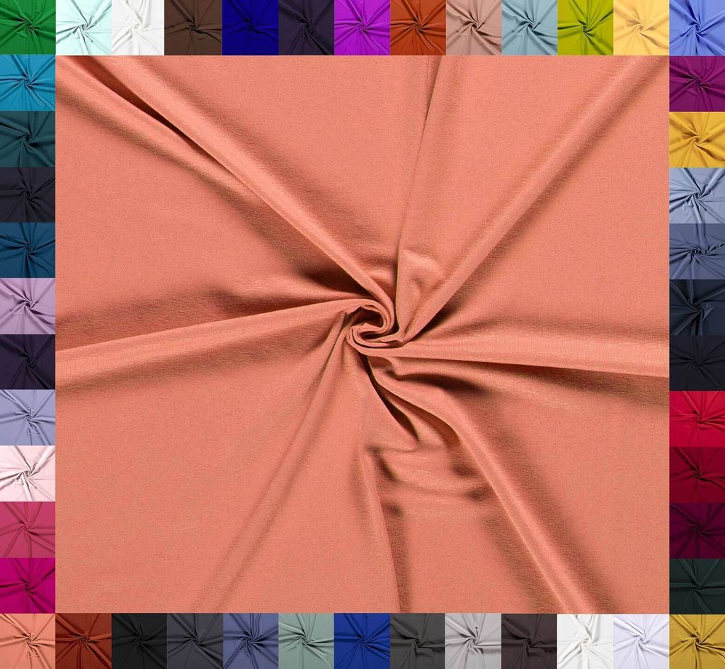 0,5m Baumwolljersey uni 8% Elasthan Baumwollstoff elastisch Jersey Stoff