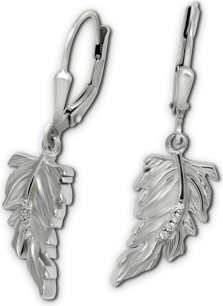 SilberDream weiß Ohrringe SilberDream Ohrringe Damen 925 Silber Ohrhänger SDO4426W