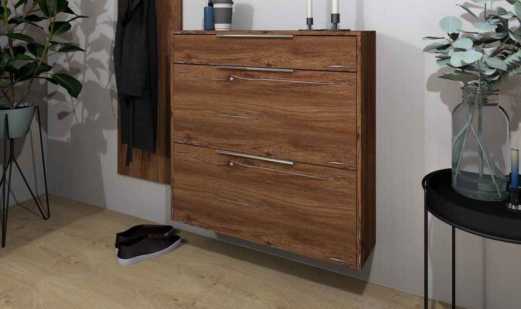 Schuhschrank Oliva 2 hängend Basic vintage eiche Produktbild 