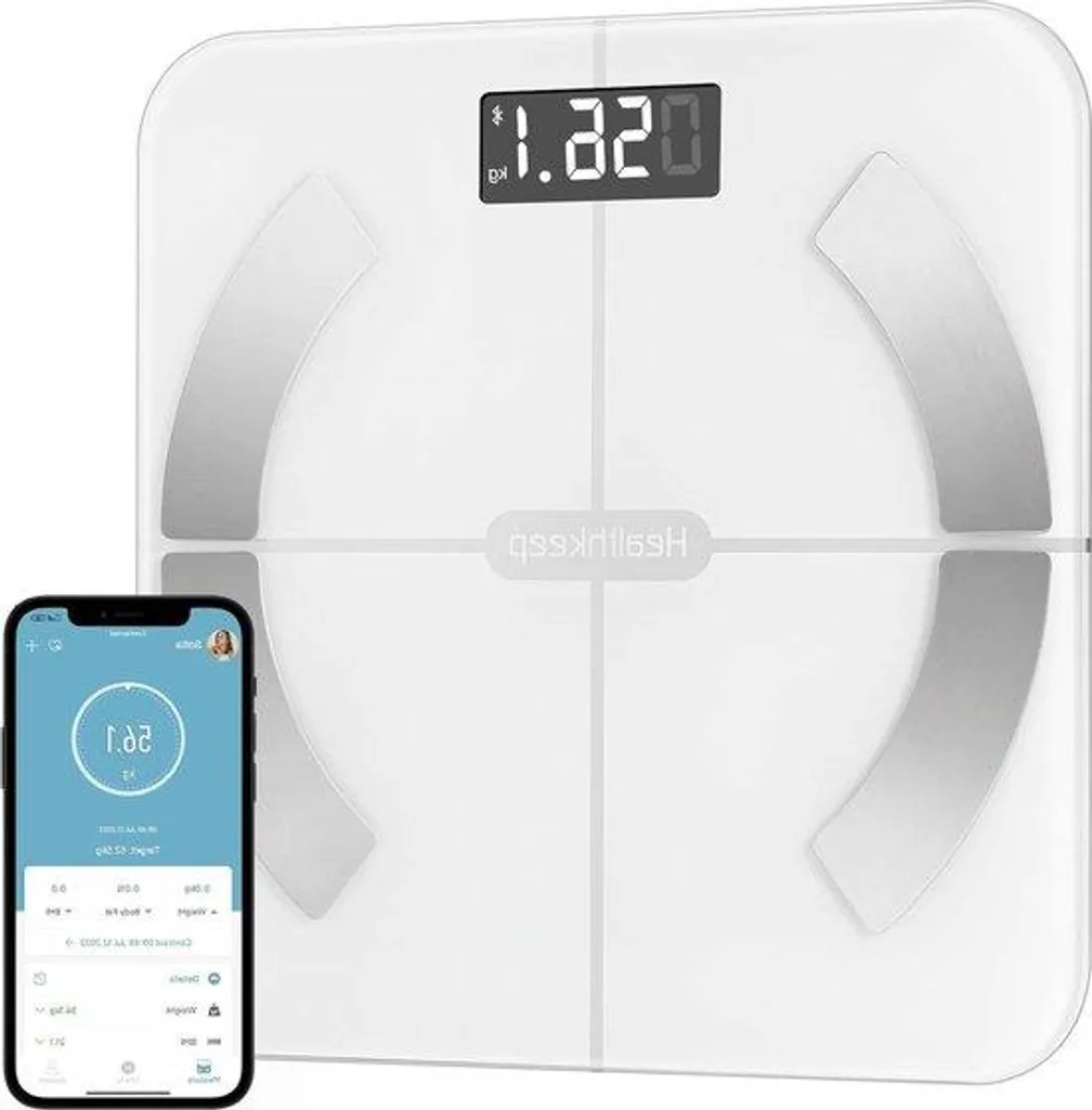 Balance analyse corporelle Bluetooth 13 mesures avec capteurs sensibles