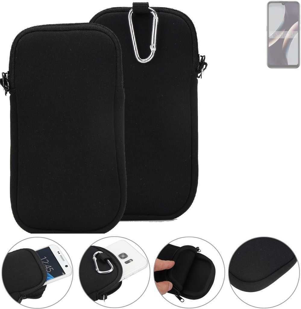 K-S-Trade Neopren-Hülle Handyhülle kompatibel mit BLU J10L Schutzhülle Neoprenhülle Sleeve Schutz-Hülle Gürtel Tasche Case Holster Handytasche