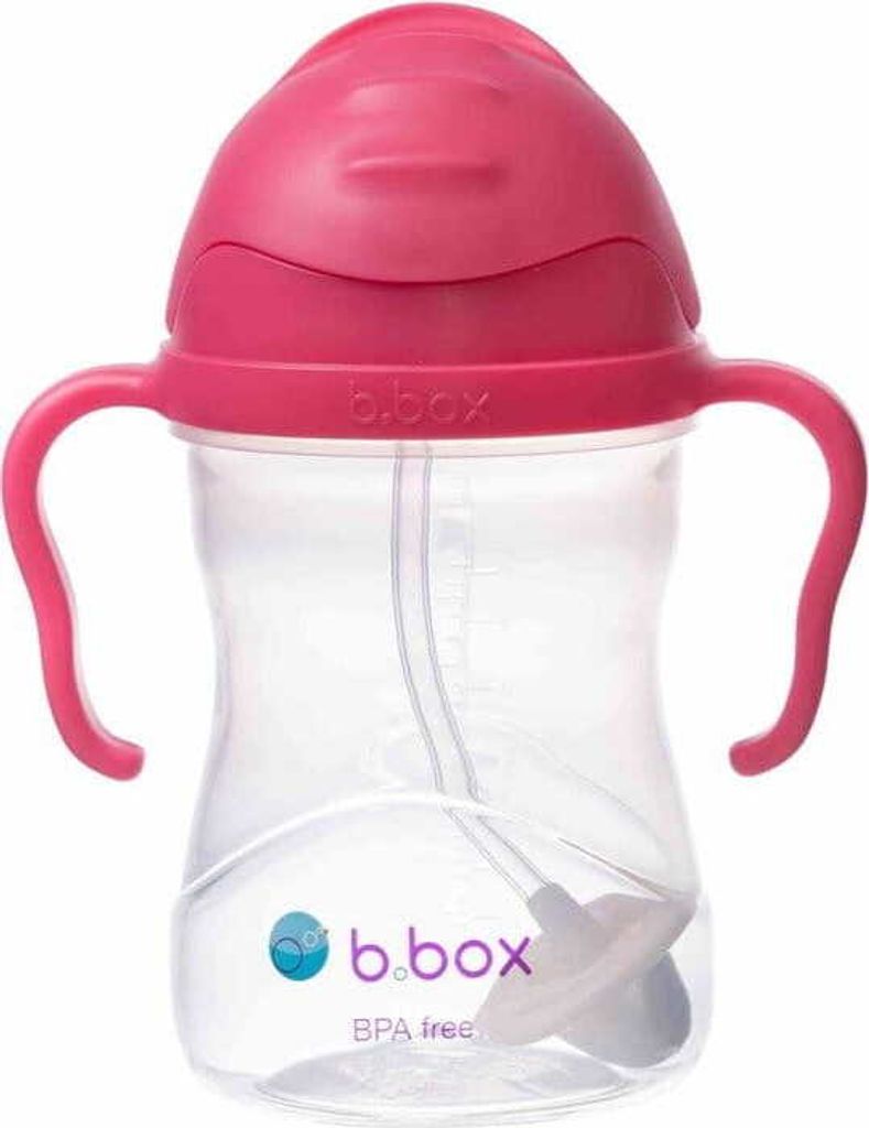 Nevylievací pohár so slamkou a závažím, B.Box, červený 240 Obrázok produktu 