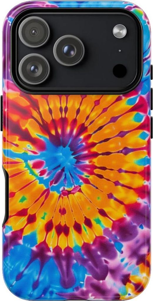 Buntes Batik-Spiraldesign – Hülle Kompatibel mit iPhone 17 Pro