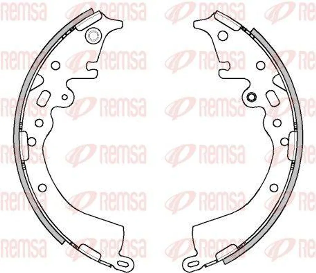 Kit mâchoires de frein arrière pour Hilux avec garnitures REMSA 4538.00