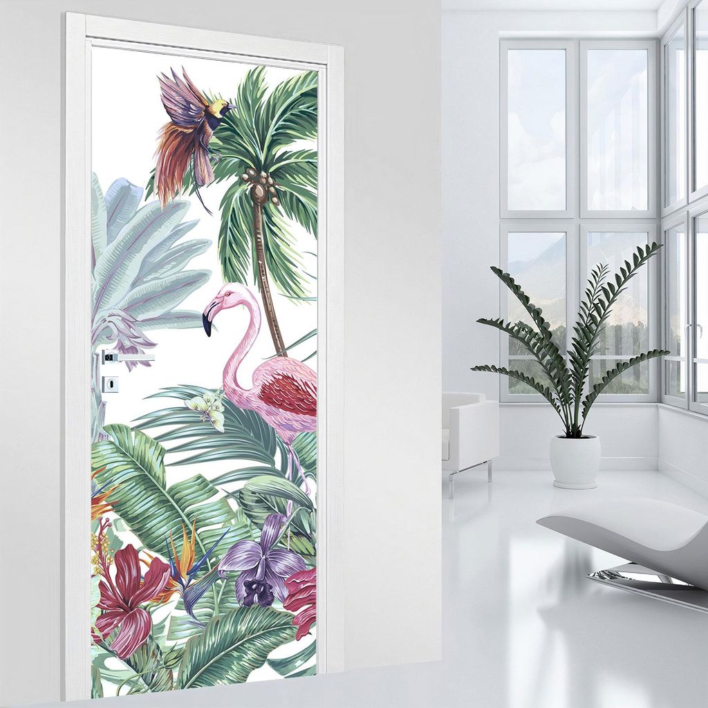 Türaufkleber – Lumaléa – Dschungel – MATT-Kleber – Breite 83 x H?he 205 cm