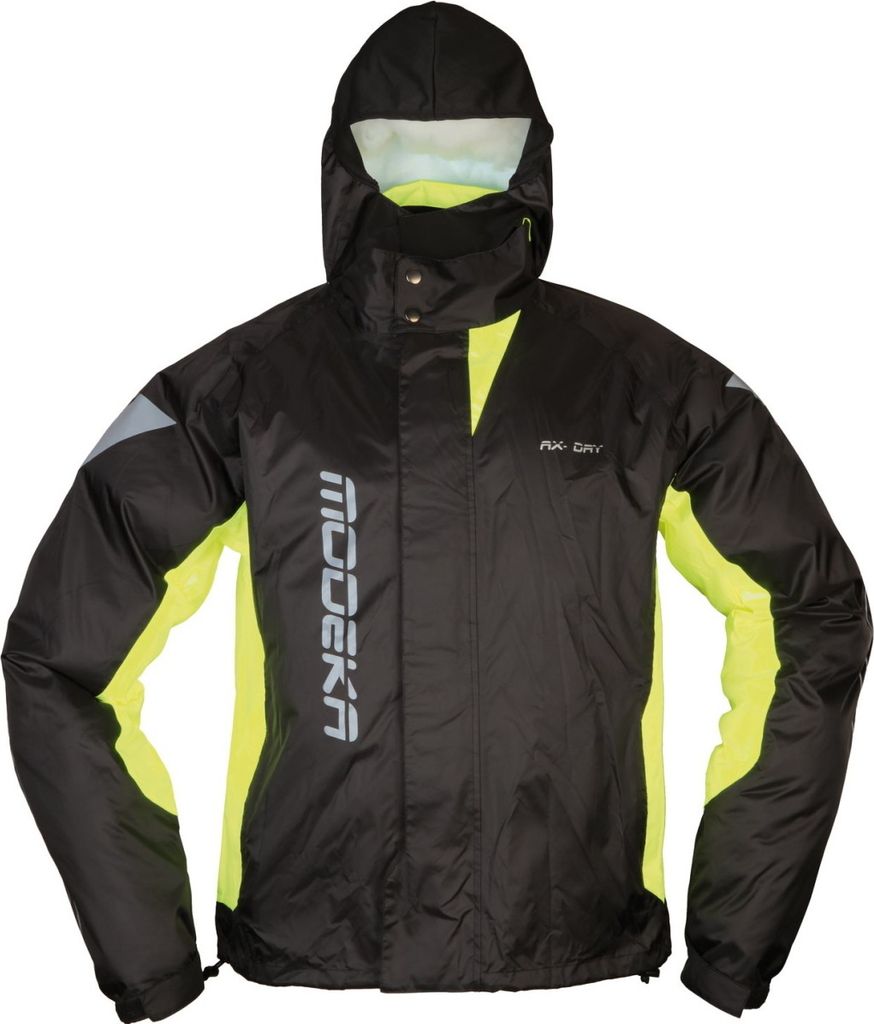 Modeka AX Dry 2 Regenjacke, schwarz/neon-gelb, 4XL