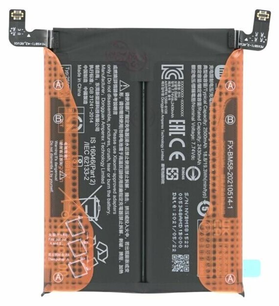 Oryginalna bateria BM58 do Xiaomi 11T Pro 460200007R1G Zdjęcie produktu 