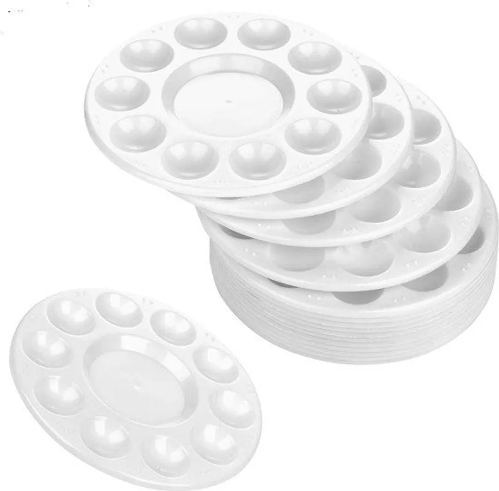 Accessoire peinture lot de 15 palettes en plastique pour ateliers et écoles
