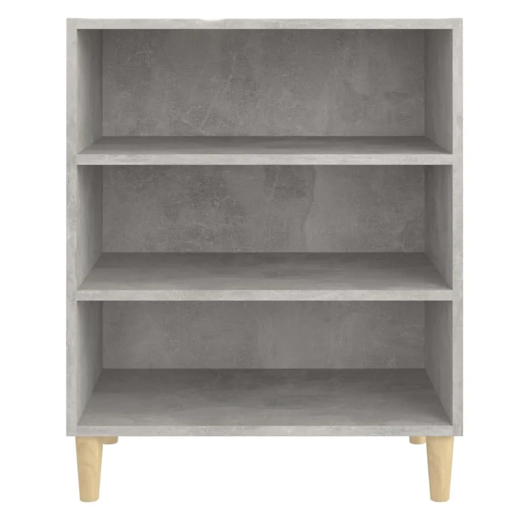 Buffet bas gris béton robuste en bois composite aspect brut loft - 4