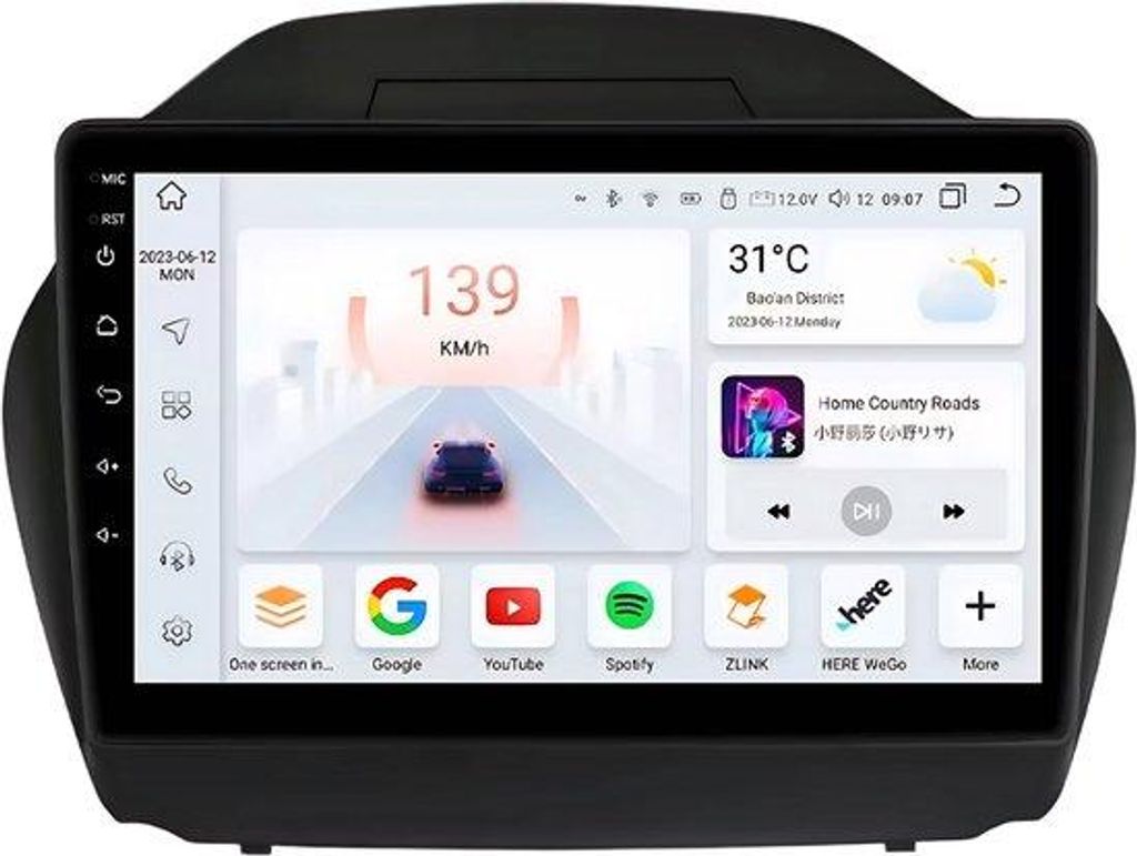 Autoradio mit Bluetooth und CarPlay für Hyundai Tucson IX35 (2011–2017) – Kompatibel mit Apple und Android – Stereoanlage – Navigationssys...