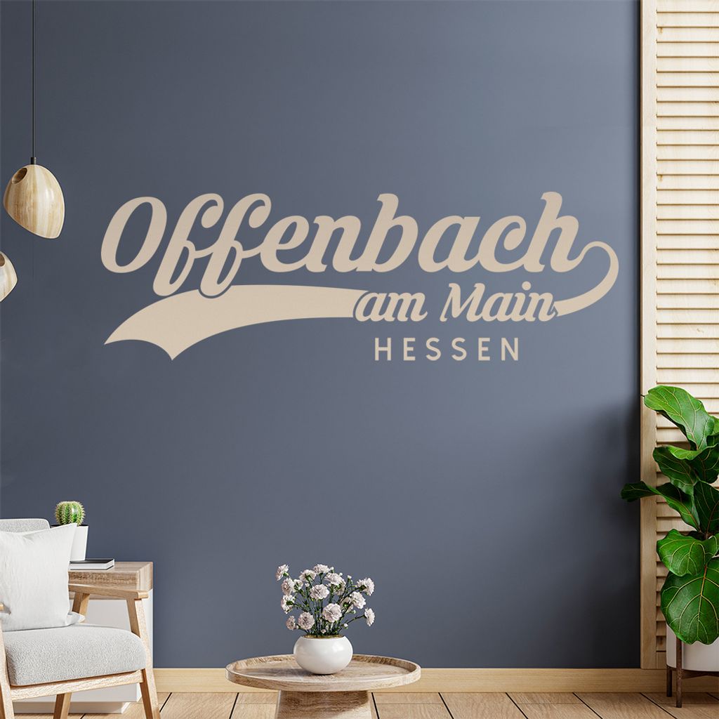 Offenbach am Main Hessen Wandtattoo Wandaufkleber Wall Sticker - Dekoration, Küche, Wohnzimmer, Schlafzimmer, Badezimmer