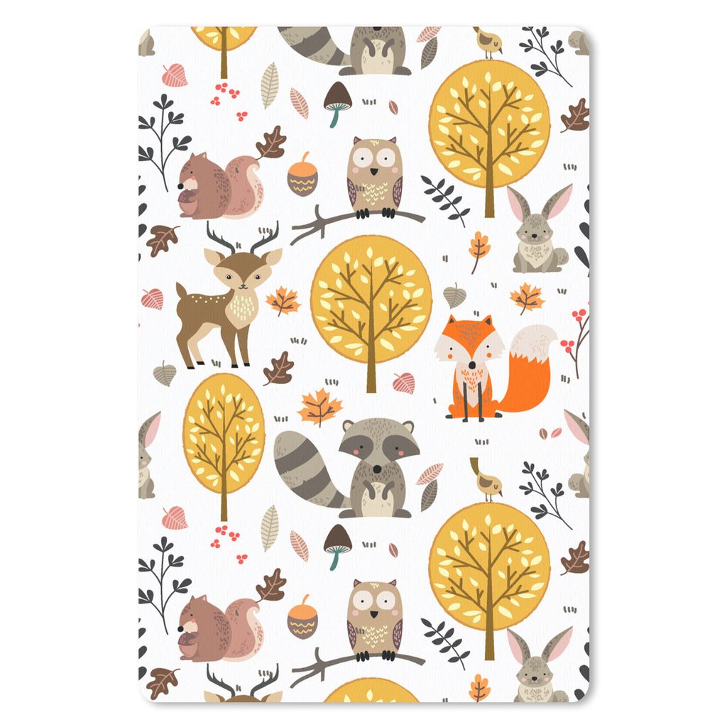 MuchoWow Mauspad Mousepad Design - Tiere - Wald 40x60 cm - Mousepads - Maus Mat - Pad - Mausunterlage - Schreibtisch Accesoire