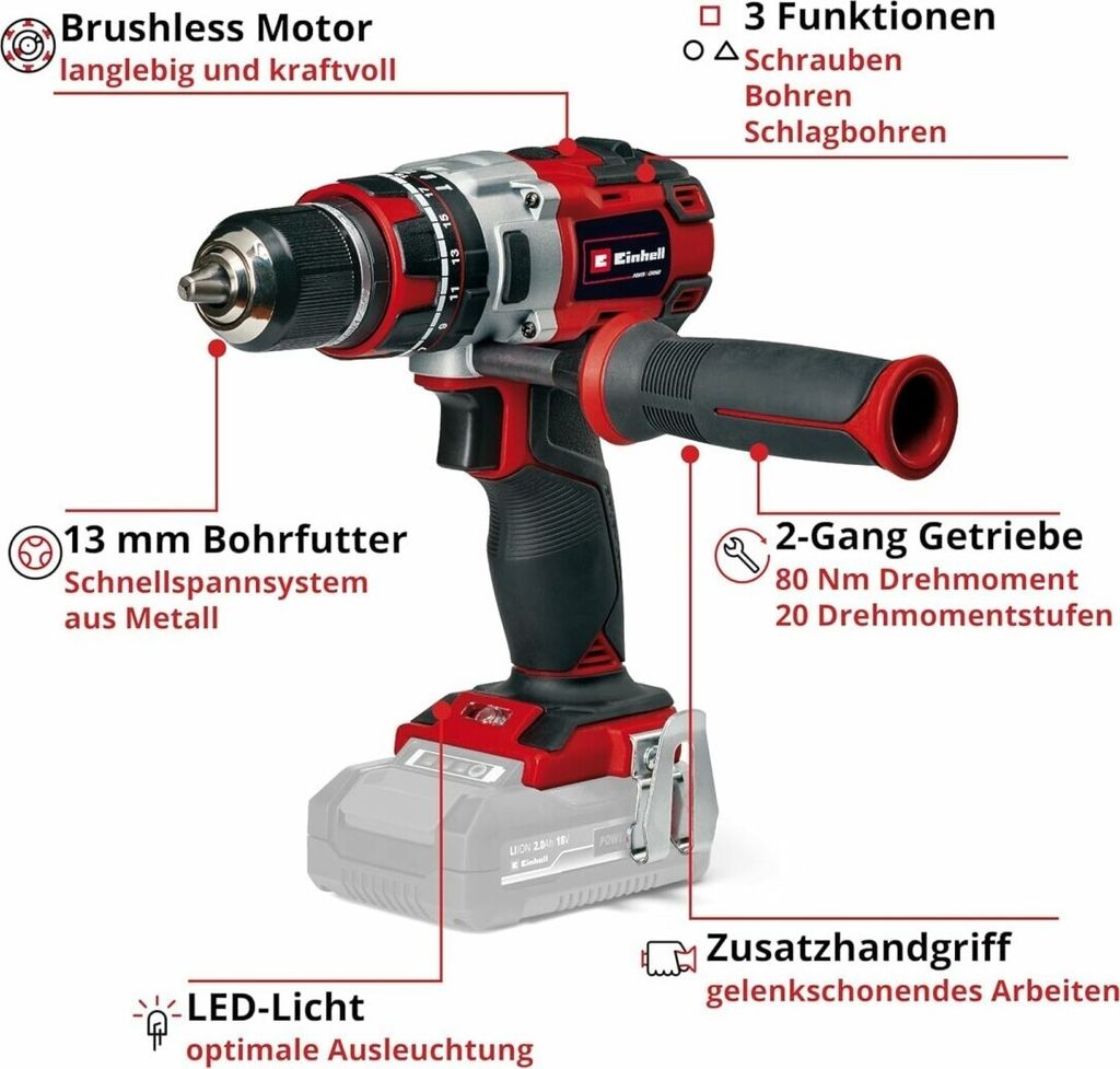 Professional Akku-Schlagbohrschrauber TP-CD 18/80 Li-i BL - Produktbild 