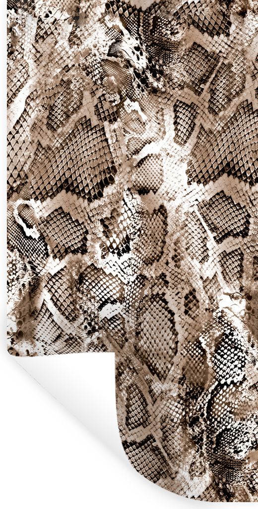 MuchoWow Wandtattoo Wandsticker Wandaufkleber Tiermuster - Schlange - Haut 20x40 cm Selbstklebend und Repositionierbar - Selbstklebend - Fototapeten