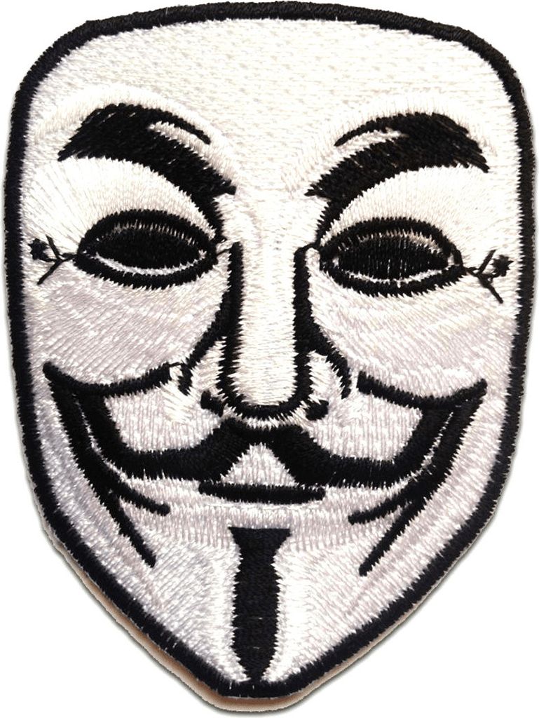 V For Vendetta Anonymous - Aufnäher, Bügelbild, Aufbügler, Produktbild 
