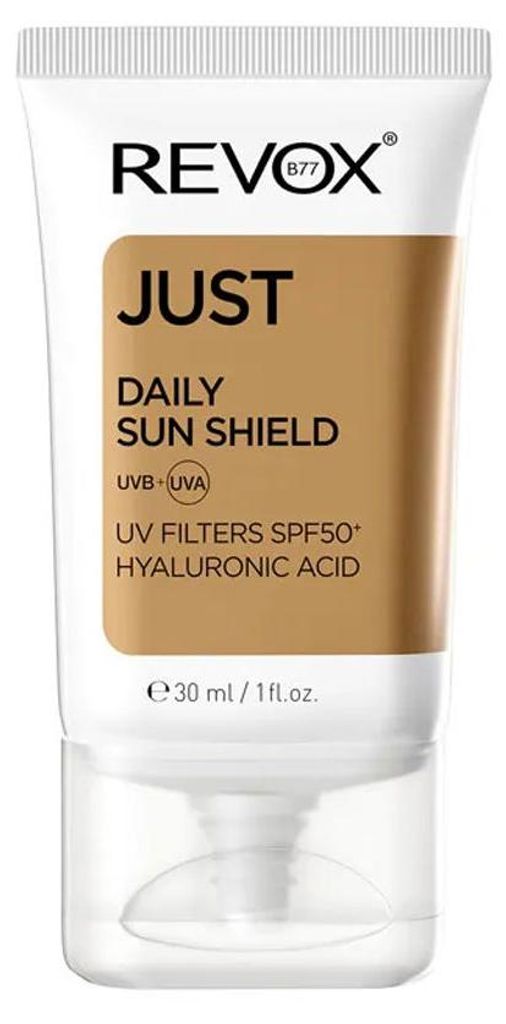 Revox B77, Just Daily Sun Shield, Hyaluronic Acid, Sun Protection, Sunscreen Cream, 30 ml