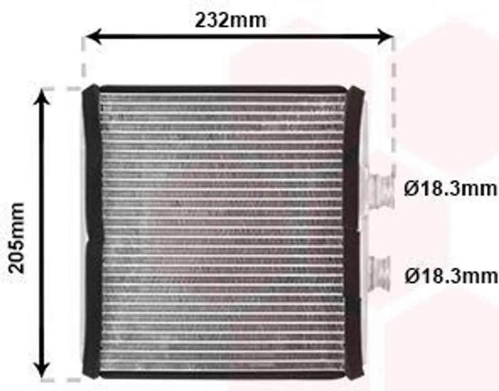 Échangeur thermique VAN WEZEL en aluminium pour Mercedes Classe C GLK