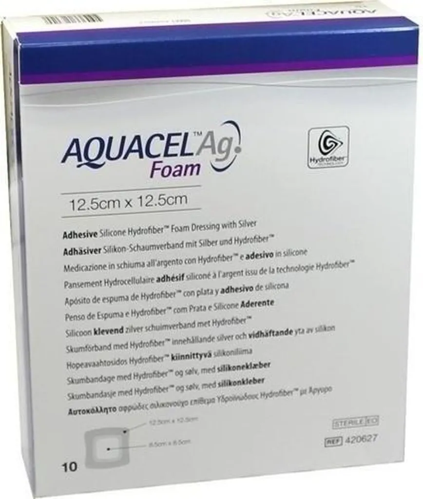 Aquacel Ag Schiuma 12,5x12,5 Adesiva | 10 Medicazioni in Offerta