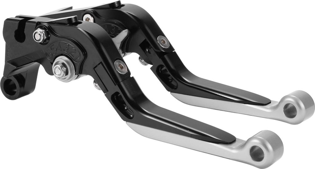 Kurze Lange Brems- und Kupplungshebel für Yamaha MT-07 14-22 Verstellbare Motorrad Lenker Bremshebel Aluminiumlegierung Schwarz Griff Silber Ton Ende