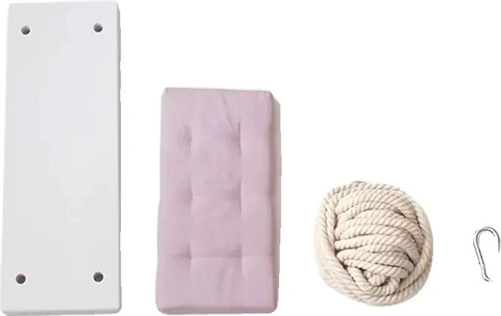 Siège de balançoire en bois pour enfant, balançoire de jardin rose