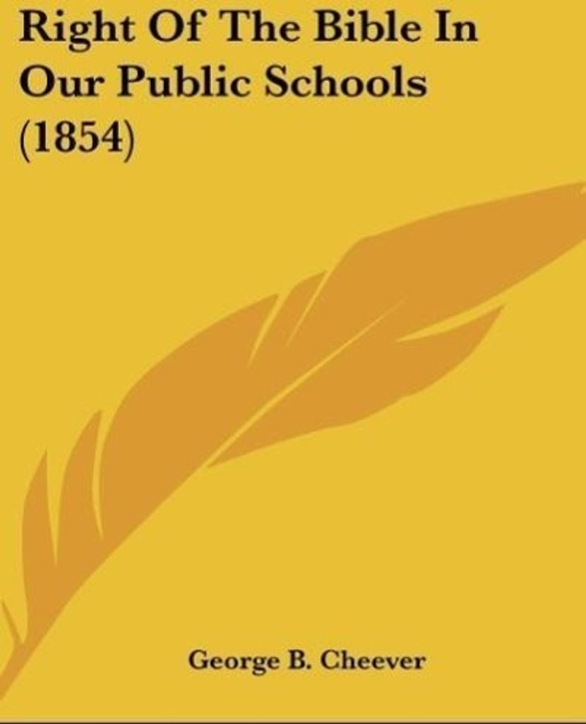 Right Of The Bible In Our Public Schools (1854)